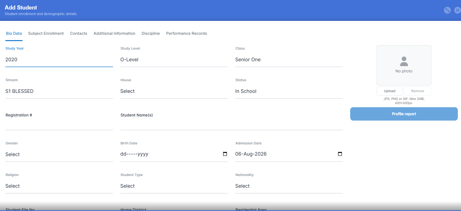 SchoolEdge Workbook student management